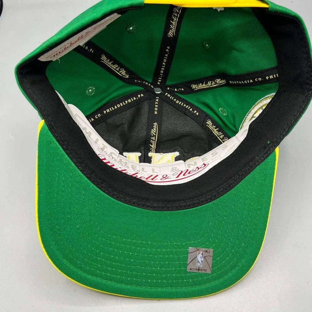 Seattle Supersonics‎ Hat Men Green Yellow Mitchell & Ness Snap Back Cap New